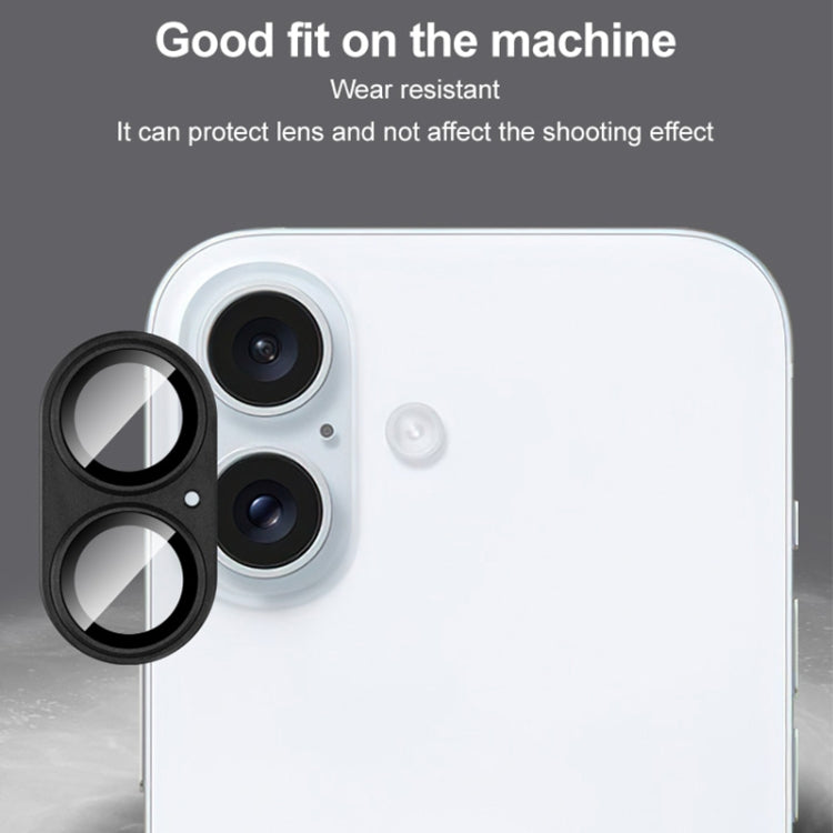 For iPhone 16 / 16 Plus IMAK Metal Armor Premium Camera Protector Film