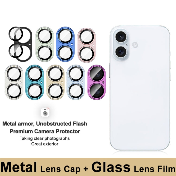For iPhone 16 / 16 Plus IMAK Metal Armor Premium Camera Protector Film