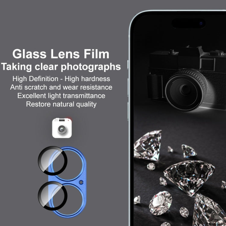 For iPhone 16 / 16 Plus IMAK Metal Armor Premium Camera Protector Film
