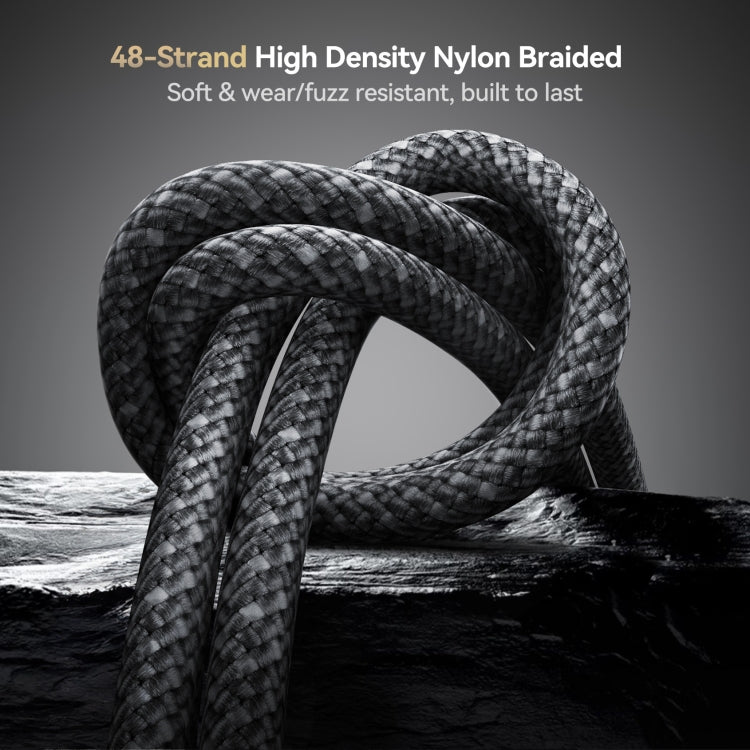 JOYROOM S-A50 3A 480Mbps Fast Charging Data Cable, Type-C to Type-C Cable, Length: 1.2m - Dark Gray
