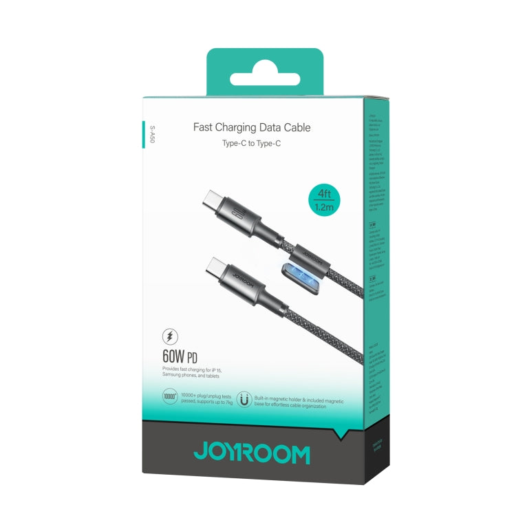 JOYROOM S-A50 3A 480Mbps Fast Charging Data Cable, Type-C to Type-C Cable, Length: 1.2m - Dark Gray