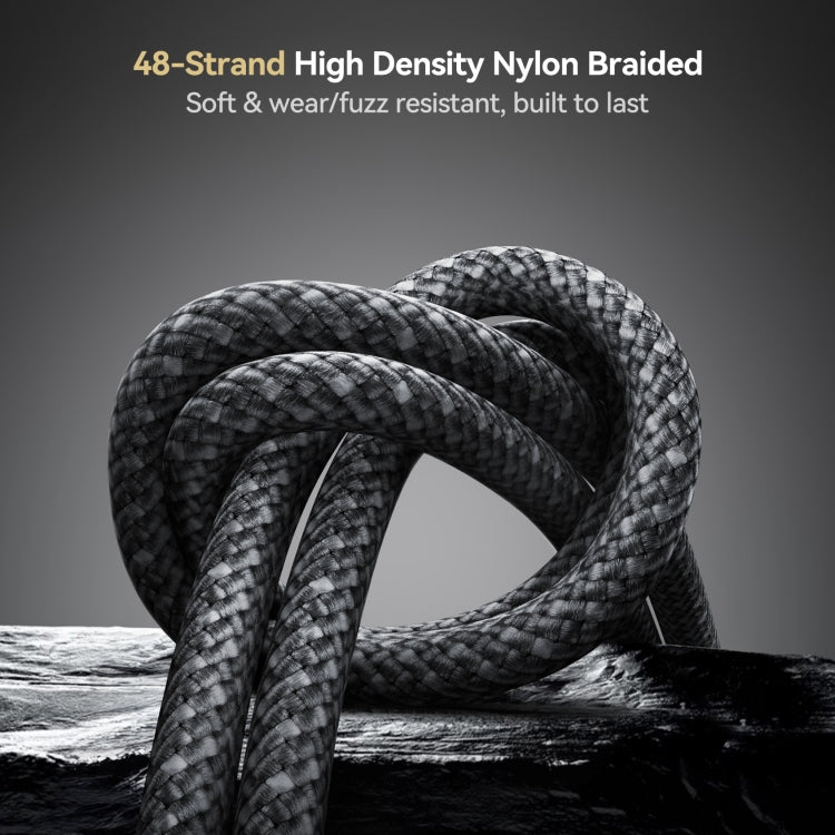 JOYROOM S-A50 3A 480Mbps Fast Charging Data Cable, Type-C to 8 Pin Cable, Length: 1.2m - Dark Gray