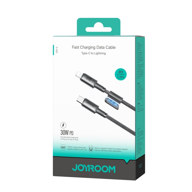 JOYROOM S-A50 3A 480Mbps Fast Charging Data Cable, Type-C to 8 Pin Cable, Length: 1.2m - Dark Gray