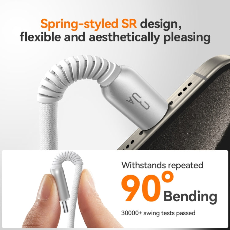 JOYROOM S-A51 Cutting-Edge Series 3A Fast Charging Data Cable, USB-A to 8 Pin Cable, Length: 1.2m - Light Gray