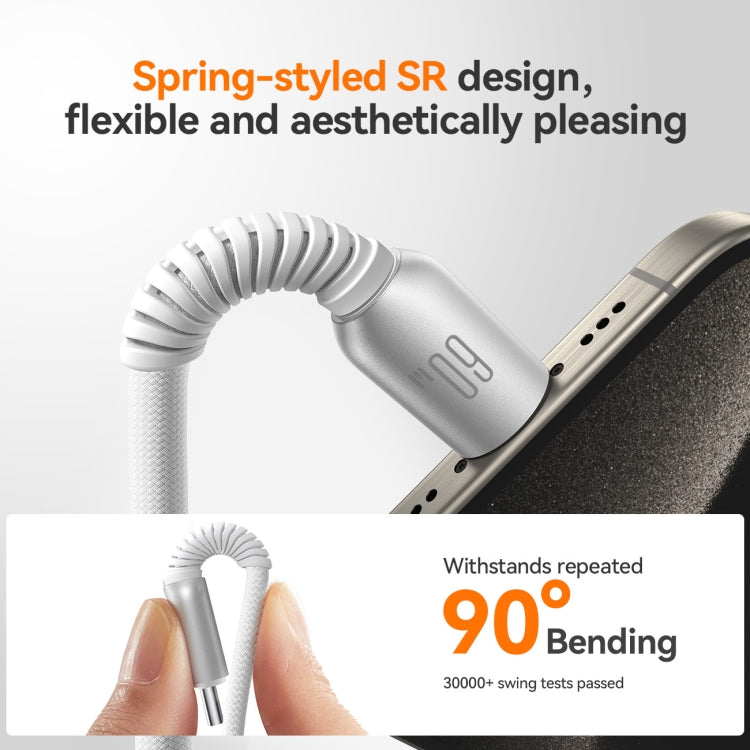 JOYROOM S-A51 Cutting-Edge Series 3A Fast Charging Data Cable, Type-C to Type-C Cable, Length: 1.2m - Light Gray