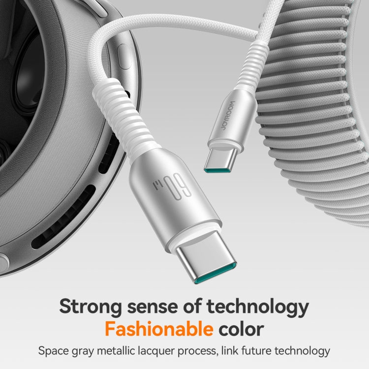 JOYROOM S-A51 Cutting-Edge Series 3A Fast Charging Data Cable, Type-C to Type-C Cable, Length: 1.2m - Light Gray