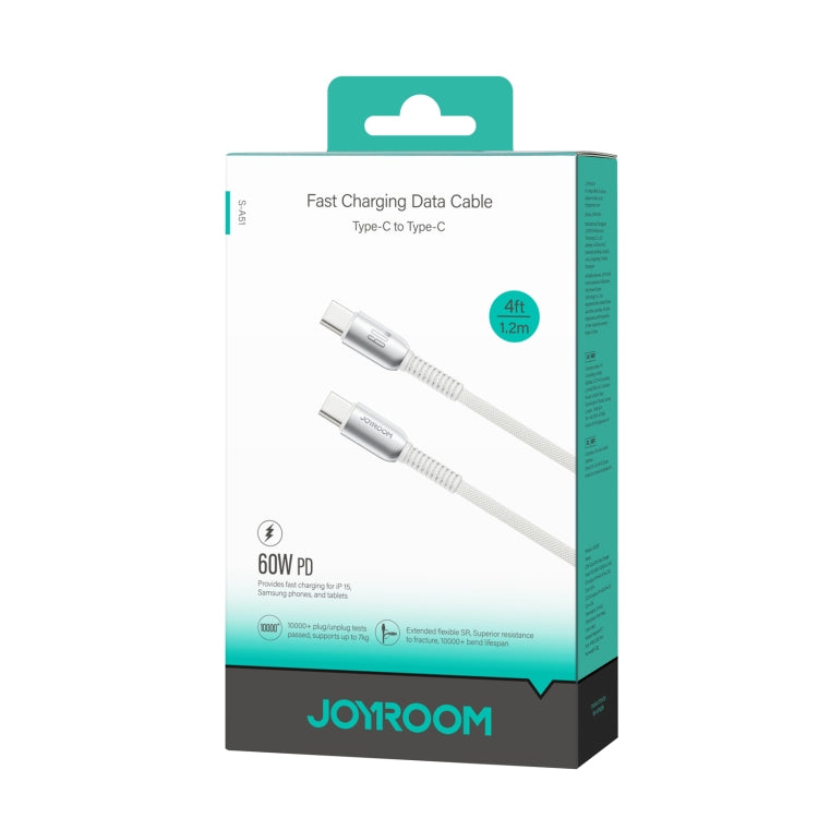 JOYROOM S-A51 Cutting-Edge Series 3A Fast Charging Data Cable, Type-C to Type-C Cable, Length: 1.2m - Light Gray