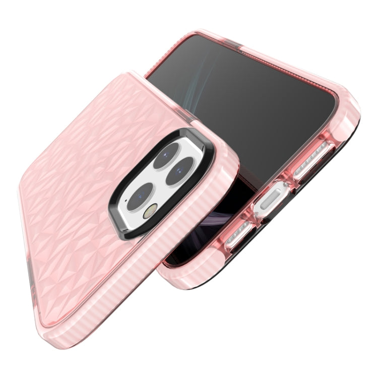 For iPhone 12 mini Shockproof Diamond Texture TPU Protective Case(Pink)