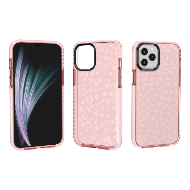 For iPhone 12 mini Shockproof Diamond Texture TPU Protective Case(Pink)
