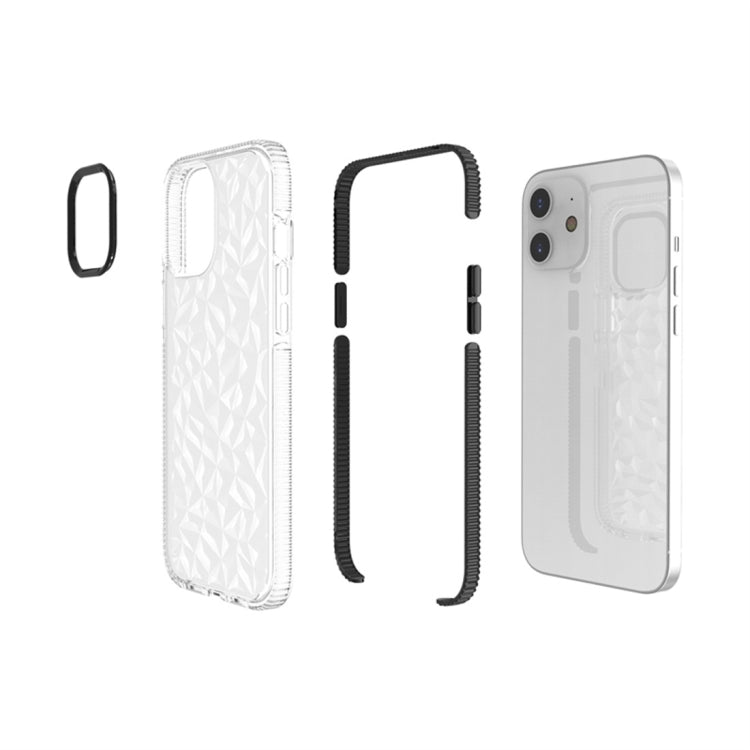 For iPhone 12 / 12 Pro Shockproof Diamond Texture TPU Protective Case