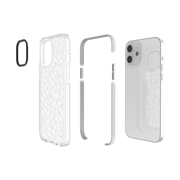 For iPhone 12 / 12 Pro Shockproof Diamond Texture TPU Protective Case