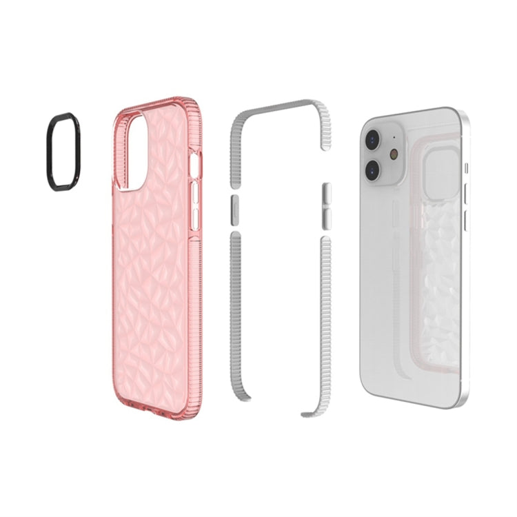 For iPhone 12 / 12 Pro Shockproof Diamond Texture TPU Protective Case