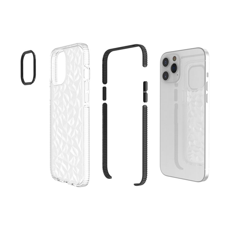 For iPhone 12 Pro Max Shockproof Diamond Texture TPU Protective Case
