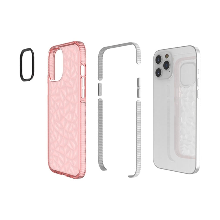 For iPhone 12 Pro Max Shockproof Diamond Texture TPU Protective Case