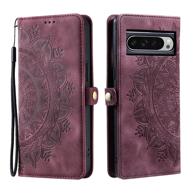 For Google Pixel 9 Pro XL Skin Feel Totem Embossed Leather Phone Case