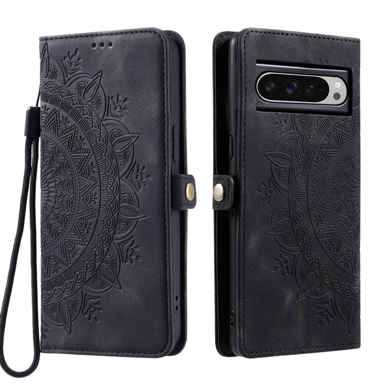 For Google Pixel 9 Pro XL Skin Feel Totem Embossed Leather Phone Case