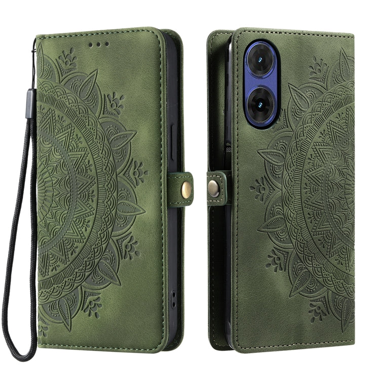 For Motorola Moto G85 Skin Feel Totem Embossed Leather Phone Case