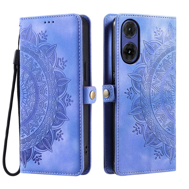 For Motorola Moto G85 Skin Feel Totem Embossed Leather Phone Case
