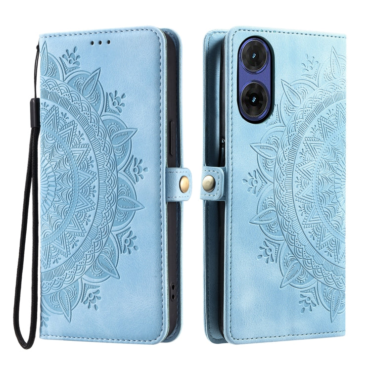 For Motorola Moto G85 Skin Feel Totem Embossed Leather Phone Case