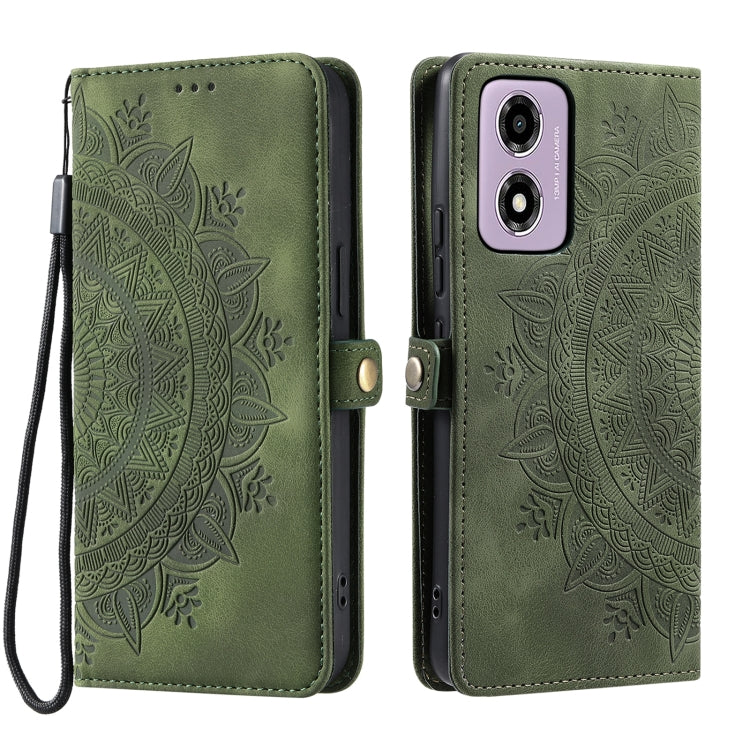 For Motorola Moto G24 / G04 Skin Feel Totem Embossed Leather Phone Case