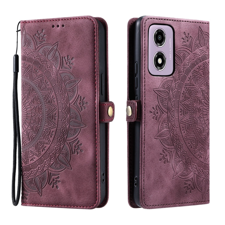 For Motorola Moto G24 / G04 Skin Feel Totem Embossed Leather Phone Case