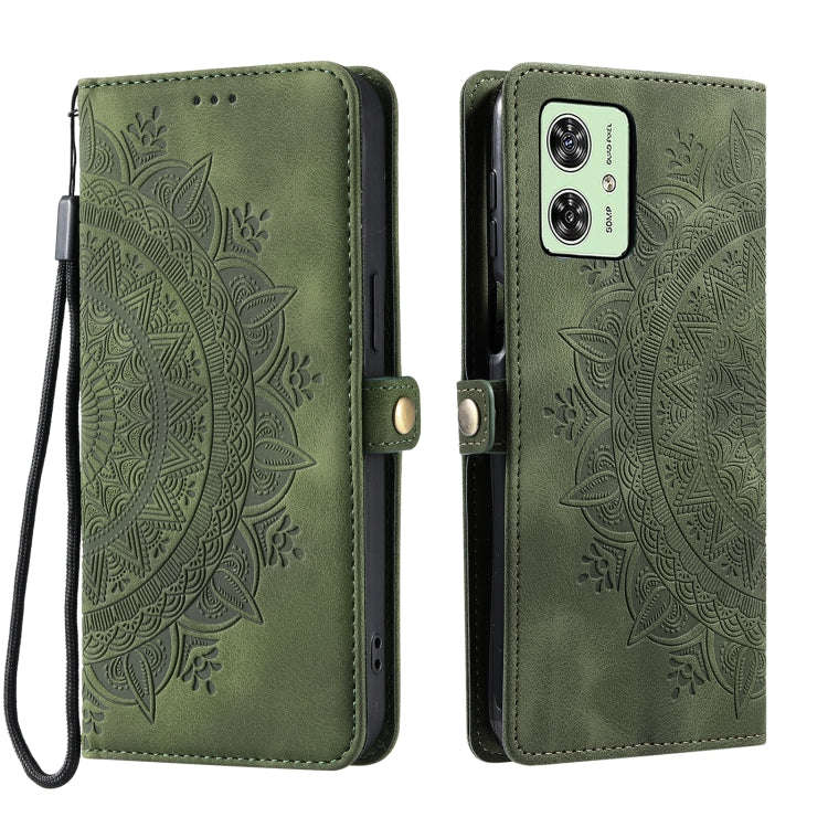 For Motorola Moto G54 Skin Feel Totem Embossed Leather Phone Case