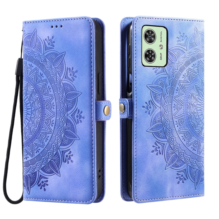 For Motorola Moto G54 Skin Feel Totem Embossed Leather Phone Case