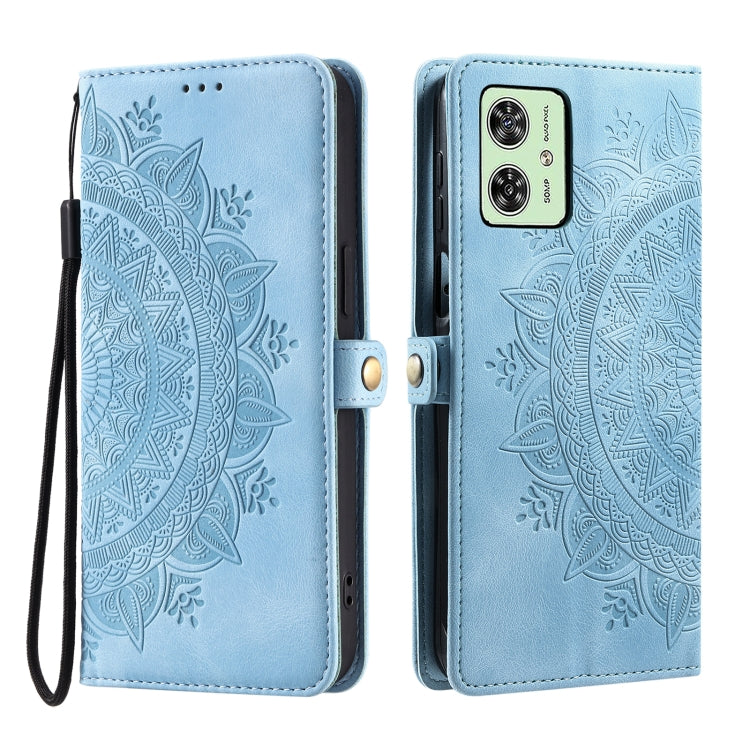 For Motorola Moto G54 Skin Feel Totem Embossed Leather Phone Case