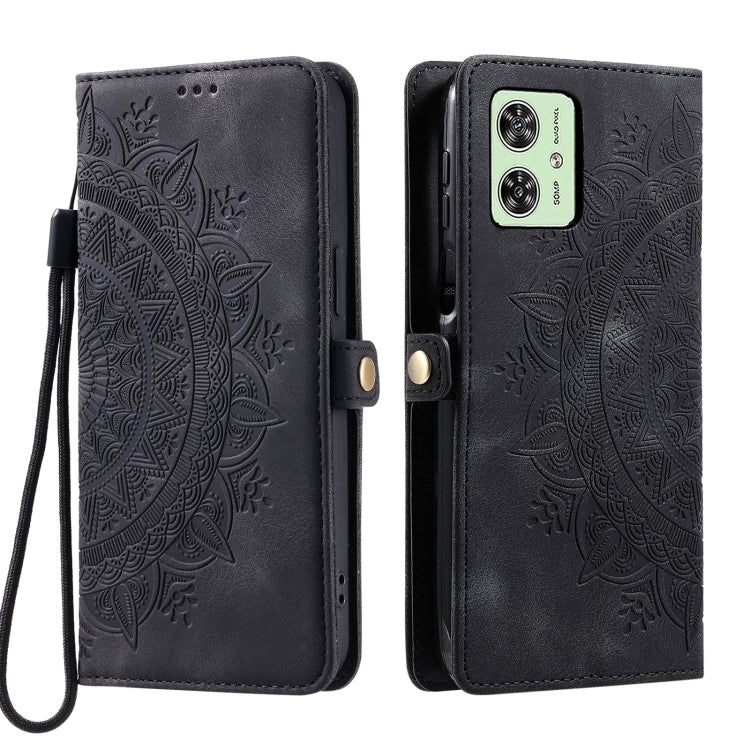 For Motorola Moto G54 Skin Feel Totem Embossed Leather Phone Case