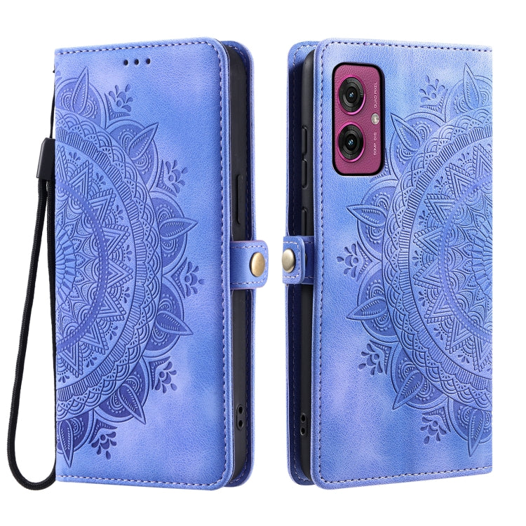 For Motorola Moto G55 Skin Feel Totem Embossed Leather Phone Case