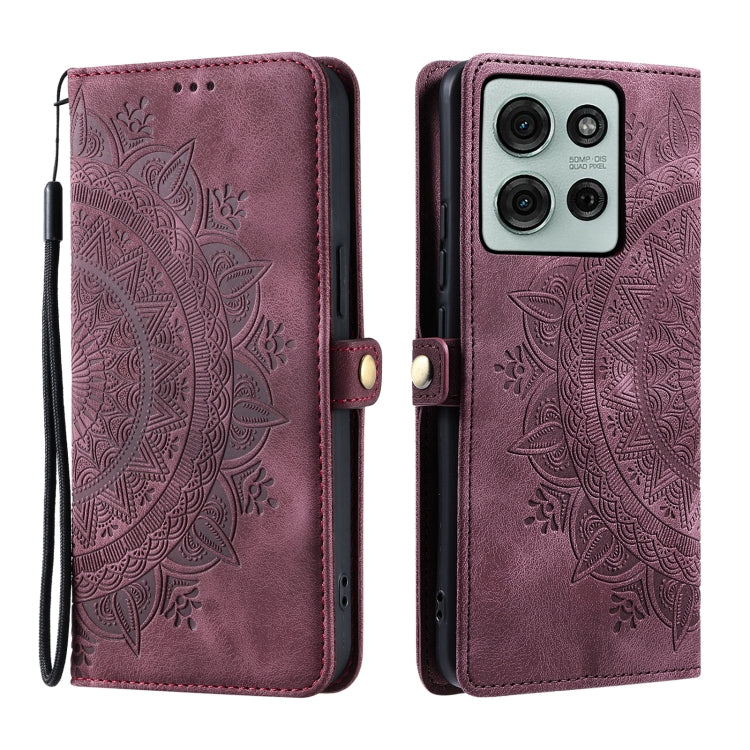 For Motorola Moto G75 5G Skin Feel Totem Embossed Leather Phone Case