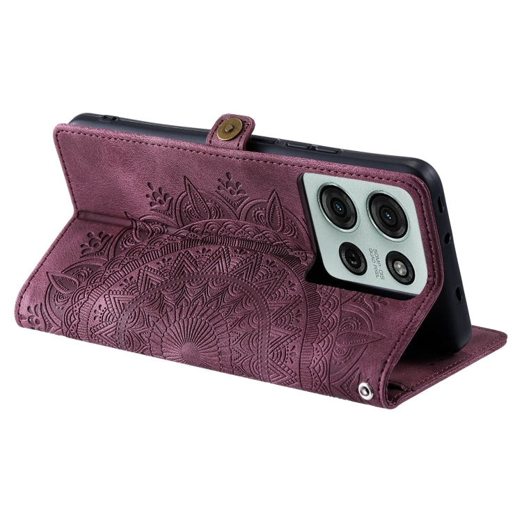 For Motorola Moto G75 5G Skin Feel Totem Embossed Leather Phone Case