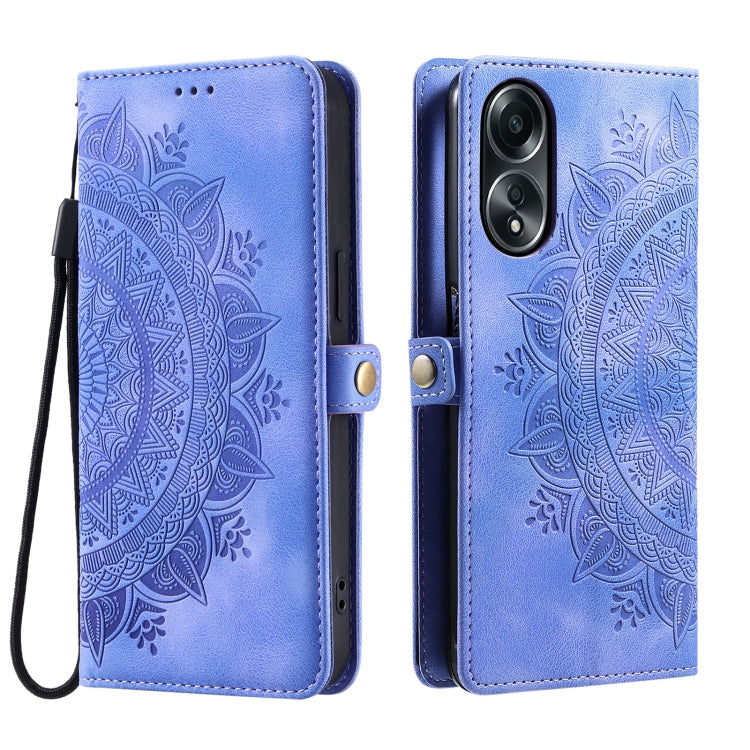 For OPPO A58 4G Skin Feel Totem Embossed Leather Phone Case
