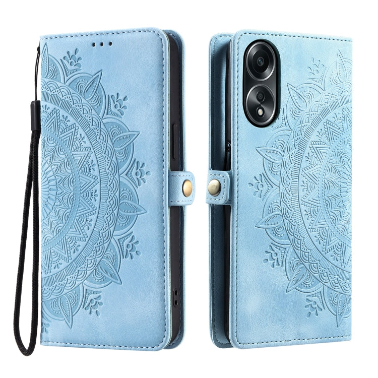 For OPPO A58 4G Skin Feel Totem Embossed Leather Phone Case