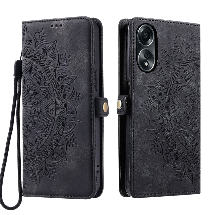 For OPPO A58 4G Skin Feel Totem Embossed Leather Phone Case