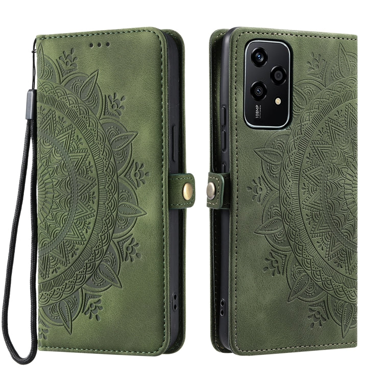 For Honor 200 Lite Global Skin Feel Totem Embossed Leather Phone Case