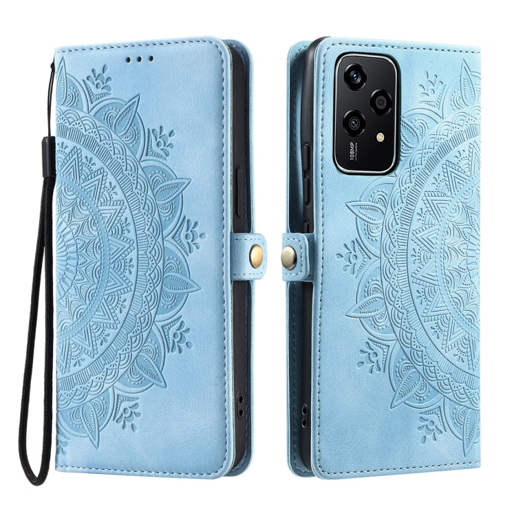 For Honor 200 Lite Global Skin Feel Totem Embossed Leather Phone Case