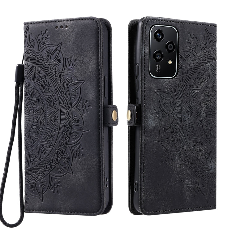 For Honor 200 Lite Global Skin Feel Totem Embossed Leather Phone Case