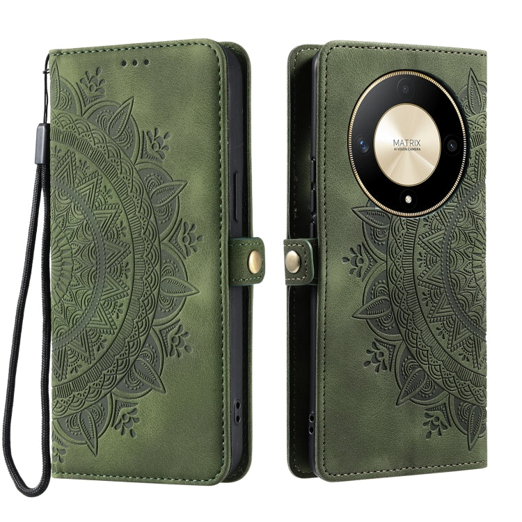 For Honor X9b Skin Feel Totem Embossed Leather Phone Case