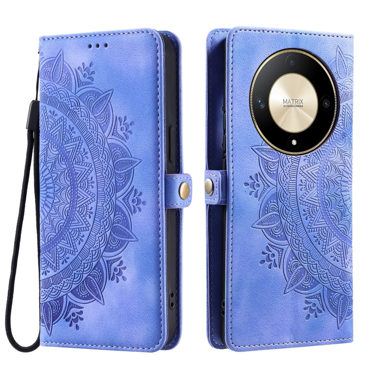 For Honor X9b Skin Feel Totem Embossed Leather Phone Case
