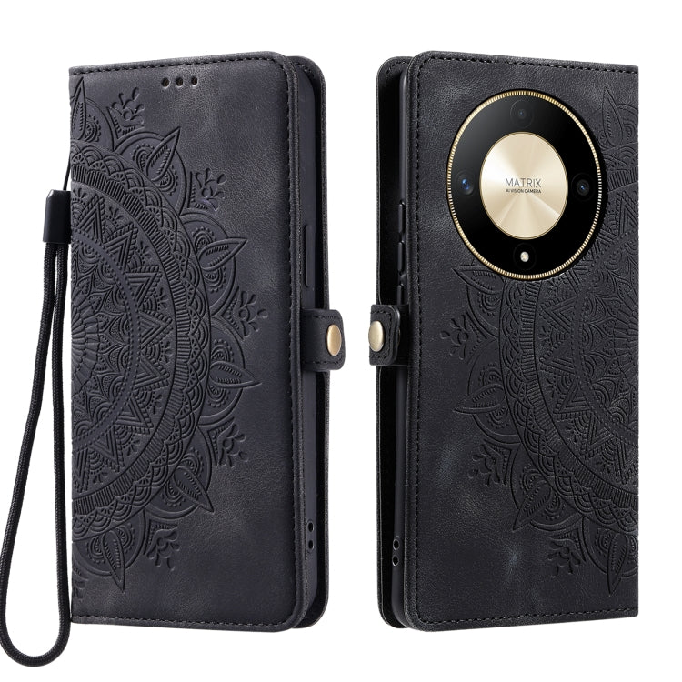 For Honor X9b Skin Feel Totem Embossed Leather Phone Case