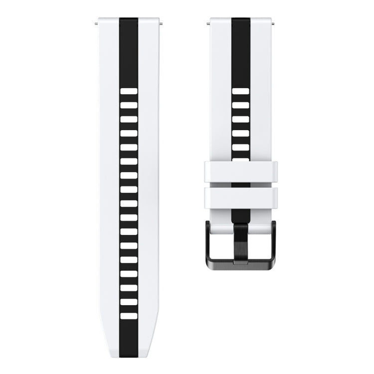 22mm Vertical Two Color Silicone Watch Band