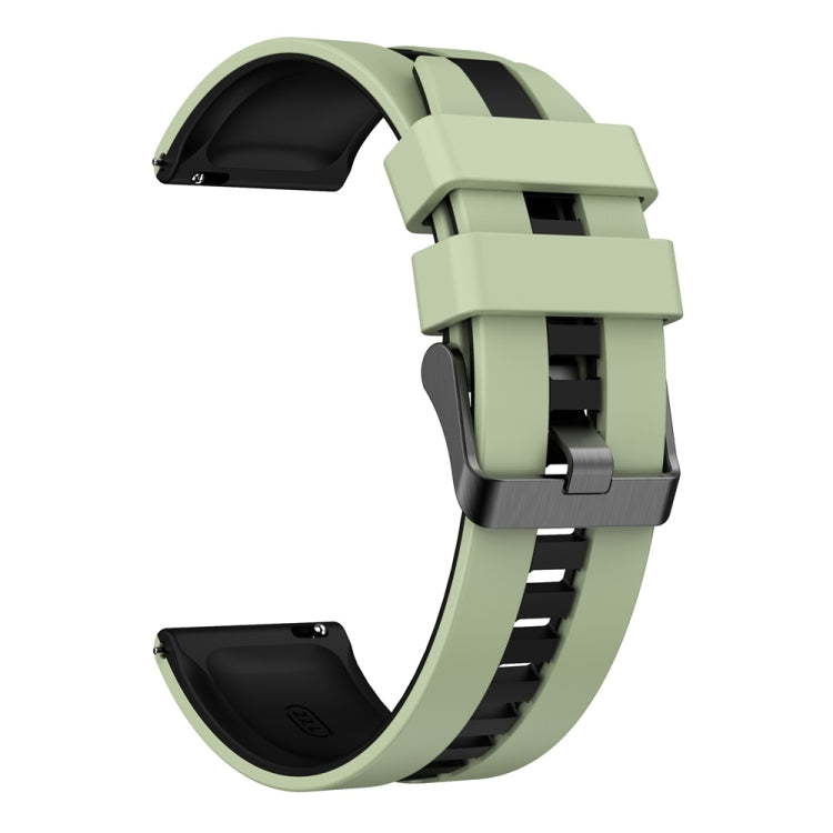 22mm Vertical Two Color Silicone Watch Band