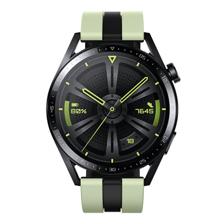 22mm Vertical Two Color Silicone Watch Band