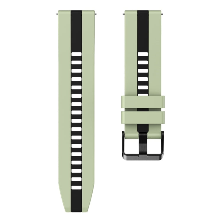 22mm Vertical Two Color Silicone Watch Band