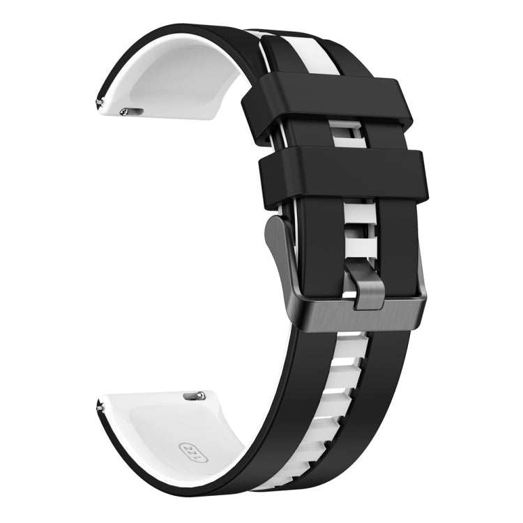 22mm Vertical Two Color Silicone Watch Band