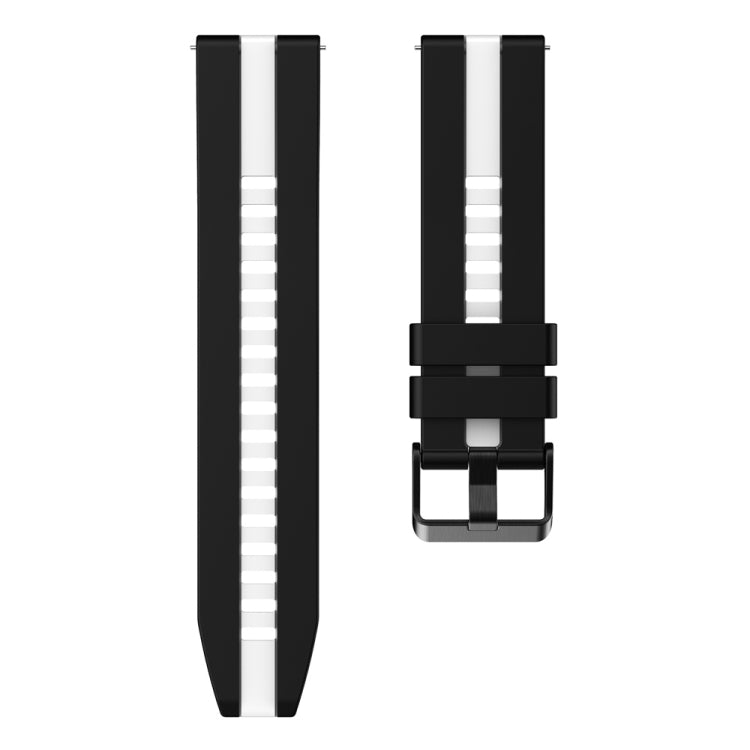 22mm Vertical Two Color Silicone Watch Band