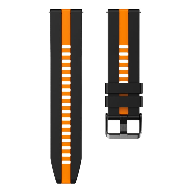 22mm Vertical Two Color Silicone Watch Band