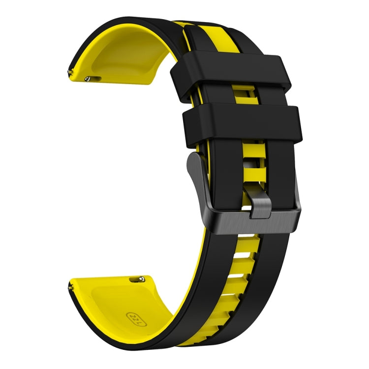 22mm Vertical Two Color Silicone Watch Band