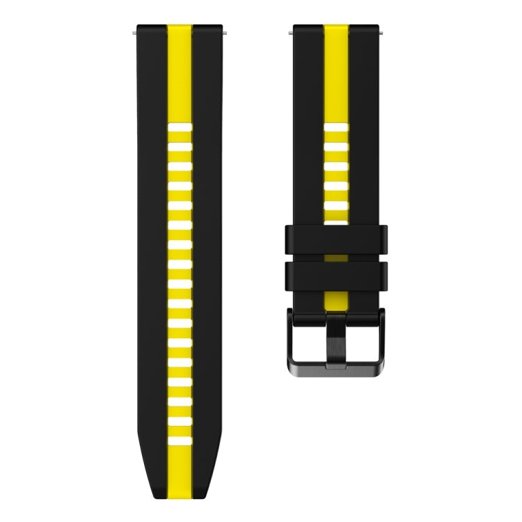22mm Vertical Two Color Silicone Watch Band